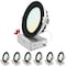 Luxrite 5 Inch LED Recessed Downlights 5CCT 2700K-5000K 18W 1600LM Dimmable Wet Rated IC Rated Black, 6PK LR22634 LR22654-6PK - alternate 1